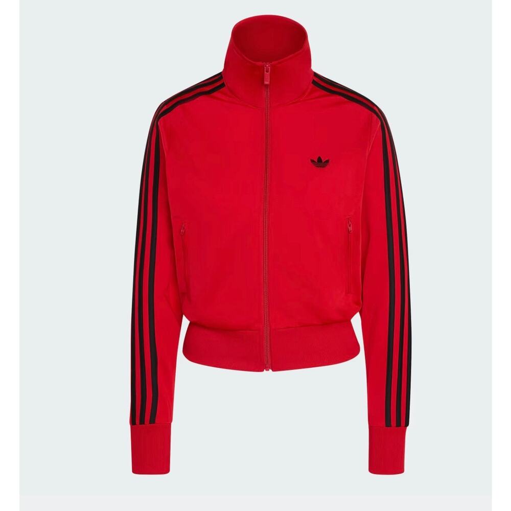 Adidas Firebird Track Jacket Red Black Women Large KD1344 Retro Better Scarlet - Picture 11 of 11